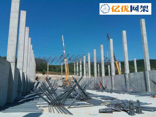胶州料棚网架设计